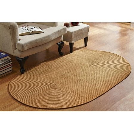 BETTER TRENDS Better Trends BRCB64100STS Country Solid Braided Rug; Straw - 64 x 100 in. BRCB64100STS